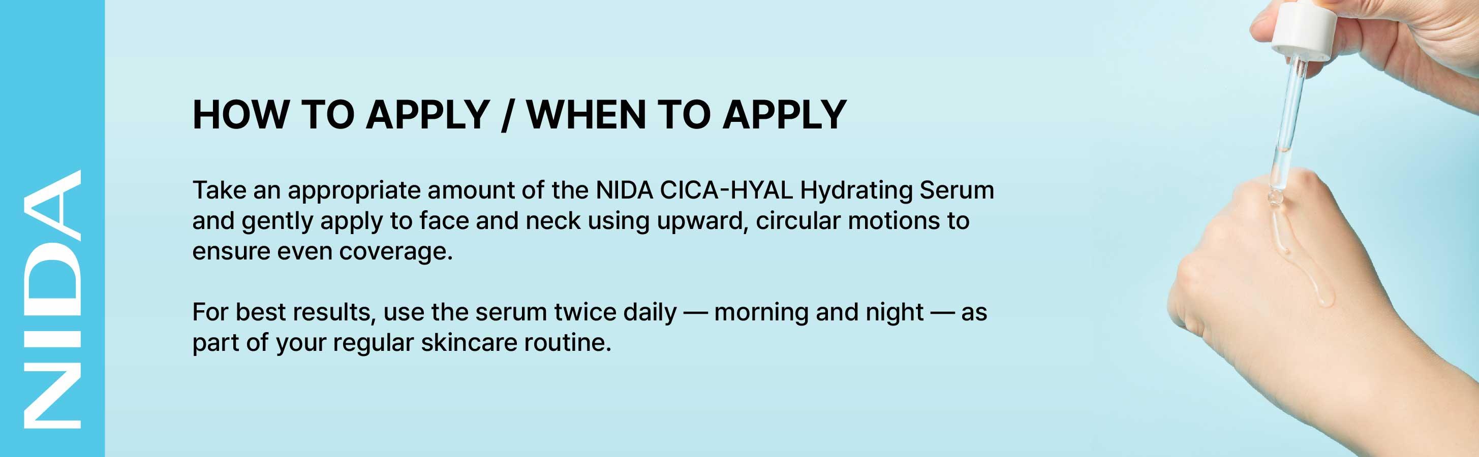 NIDA Hydrating Renewal Serum(s) CICA Hyaluronic acid Peptide Propolis Dry Skin Wrinkles
