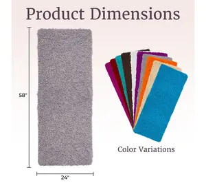 Lavish Home High-Pile Chenille Memory Foam Bathroom Rug Lavish Home High-Pile Chenille Memory Foam Bathroom Rug