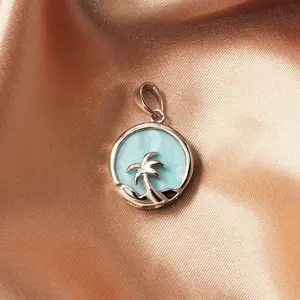 Larimar Pendant Gemstones Necklace