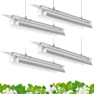 Barrina T8 Grow Lights V-Shape with Reflector, 1FT, Full Spectrum, 60W(4 x 15W), Linkable, 5000K Daylight White, 4 Packs