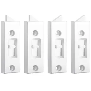 Window Latch Locks Window Parts Hardware Tilt Latch Plastic Construction Spring Loaded 2 Inch Hole Center Spacing Sliding Lock Replacement 4 Pieces