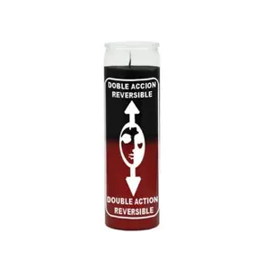 Reversible Black/Red 7 Day Candle (Veladora Reversible Negro/Rojo)
