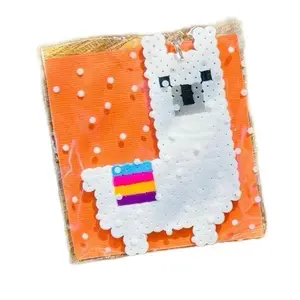 Cute and Colorful Plastic Beads Keychain