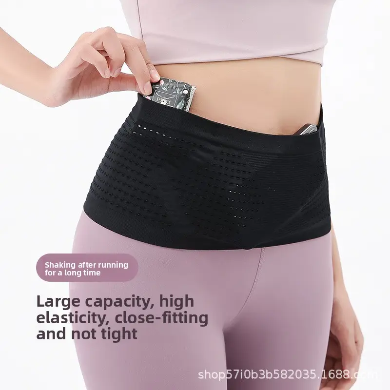 Unisex Adults' Multifunctional Fanny Pack (Gray, L Size) - Elastane Outdoor Fitness Running Waist Pack, High-Elasticity, Close-Fitting, Non-Slip, No-Bounce Phone Pouch, Lightweight, Breathable, Hands-Free Performance Accessory