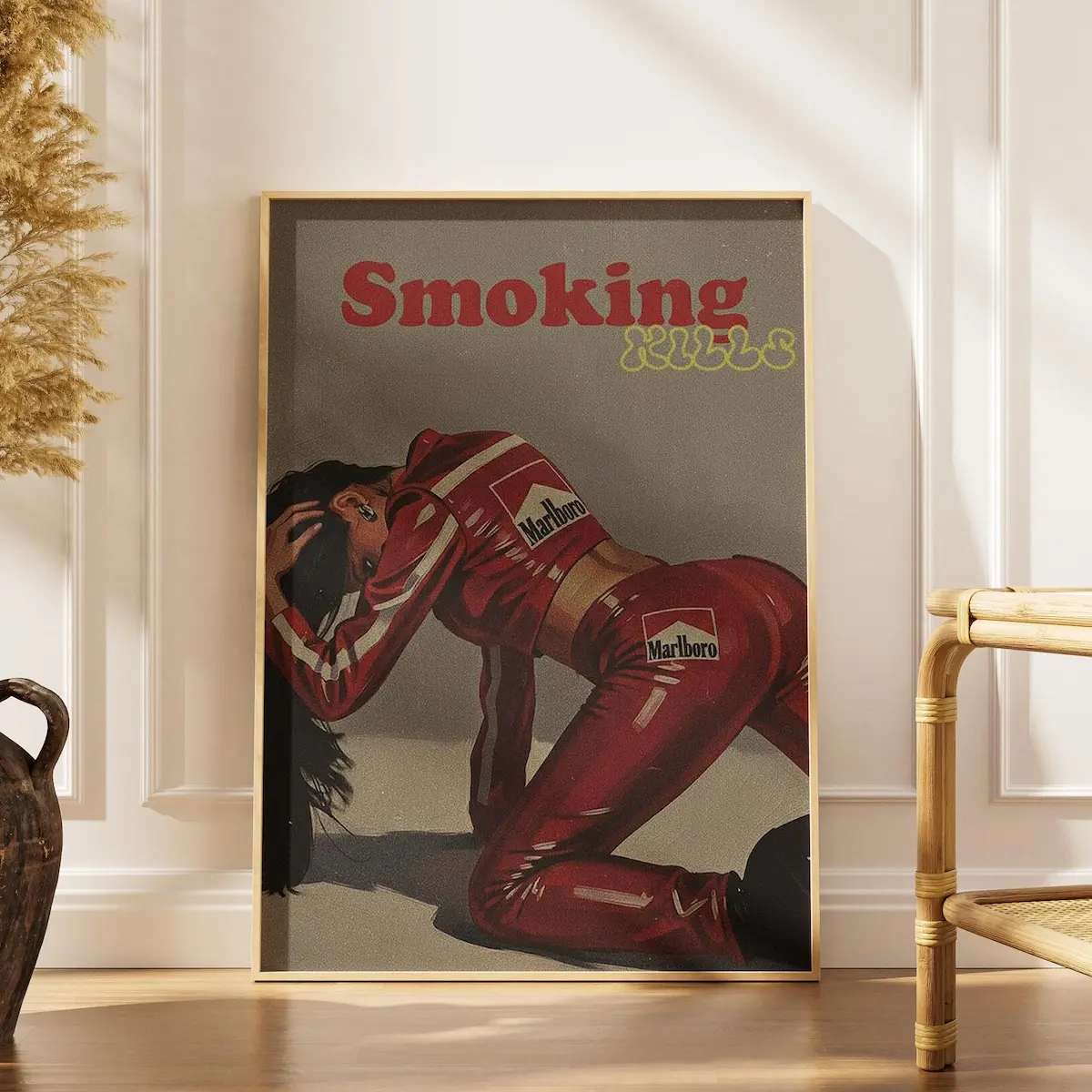 Iconic Red Racing Suits Pit Lane Abstract