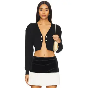 MORE TO COME Destiny Cardigan Sweater in Black
