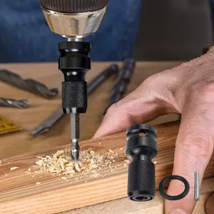 Impact Wrench Adapter, 1/2" Square Drive to 1/4" Hex Female Socket Adapter for Air and Electric Impact Wrench Impact Drill Ratchet Wrench, Quick Release