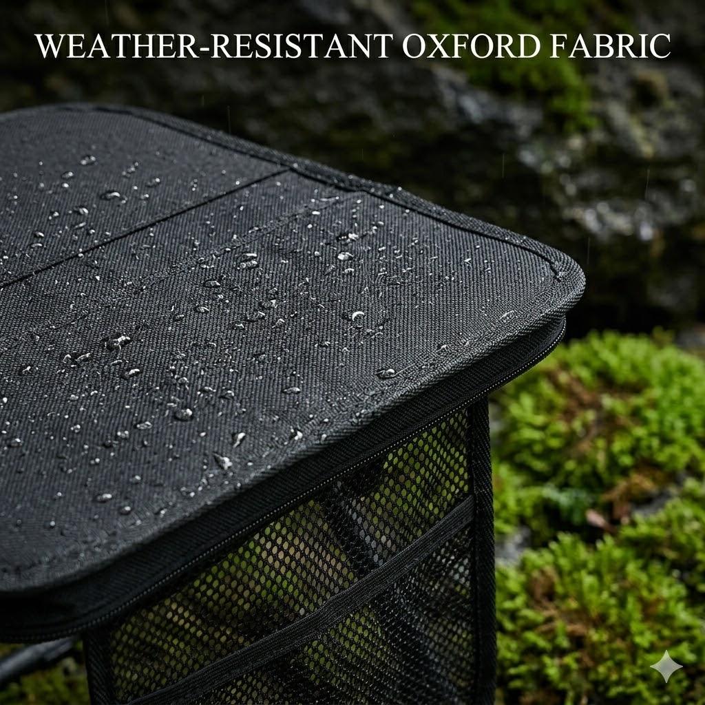 Heavy Duty Portable Folding Stool, Supports Up to 300 lbs, Sturdy Mini Camping Chair for Adults, Ultralight Collapsible Fishing Seat, Compact Outdoor Bench for Gardening & BBQ