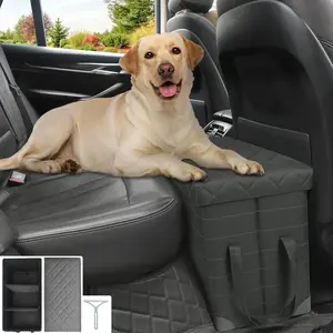 Seat Extender for Large Dogs up to 200lbs,   & Front Seat Extender with Storage,Pets Can to Have The Whole Front/ Seat to Stretch Out and Nap On Trips