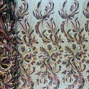 Celestial Bloom - Heavily Rhinestoned Floral Lace