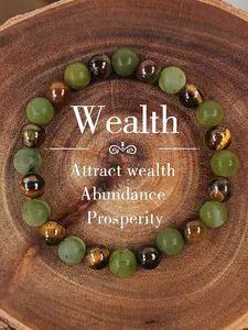 Tiger Eye Stone Beaded Bracelet, Energy Bracelet, Power Beads Bracelets, Fashionable Jewelry for Women & Men, Trendy All-match & Exquisite Jewelry for Birthday Gift