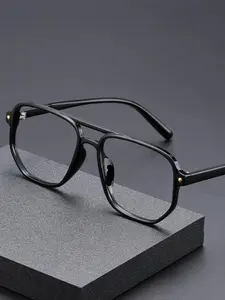 Unisex Street Trend Flat Top Frame Eyeglasses, Quality Eyeglasses, Trendy Vintage Eyeglasses for Everyday Use, Fashion Accessories for Outdoor Activities, Eyeglass Frames