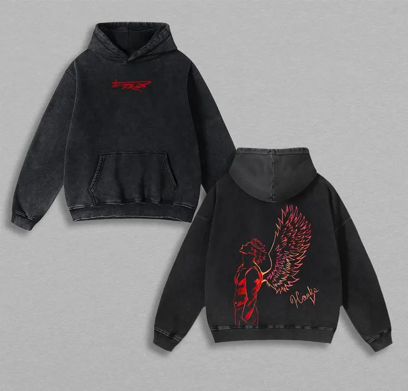 Retro Vintage Limited Boku No Hero Hawks - My Hero Academia Merch, Cotton Hoodie Oversized, Anime Manga Streetwear Graphic, Clothing Top Soft Hoodie