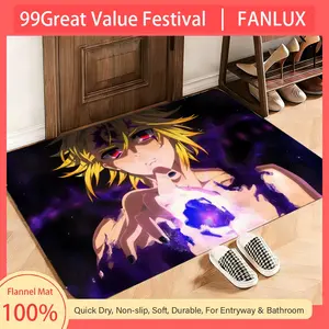 Fantasy The Seven Deadly Sins Floor Mat This soft flannel mat provides a cozy Soft flannel mat with quick water absorption, non-slip and durable. Easy to clean, ideal for bathroom and entryway use. Absorbent Washable Rug Home Decoration Mat
