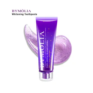 BYMOLIA Whitening  – 3 & 5 Pack Value Set – Gentle Purple Formula, Fluoride-Free Enamel Repair, Anti-Plaque, Color Corrector for Coffee & Tea Stains, Fresh Mint Flavor Oral super  probiotics niacinamide toothpaste