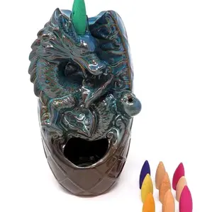 Dragon's Breath Ceramic Backflow Incense Holder