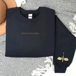 Fourth Wing Basgiath War Collage Embroidery Sweatshirt, Dark Academia Xaden Riorson Sweater, Iron Flame Gift for Book Lovers Unisex Casual Wear