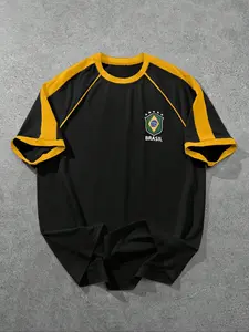 【TDOTW】Brazil Football Shirt Palm Concept, Suitable for S or M Size, Fashion Design for Soccer Fans, Comfortable Fit for Games & Casual Wear, Football Jerseys, Soccer Uniform