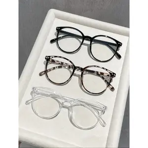 3 Pairs Unisex Round Casual Glasses Set, Fashion Round Frame Eyeglasses, Clear Lenses, Anti-Blue Light, Ideal for Outdoor Reading, Office, Vacation Accessories