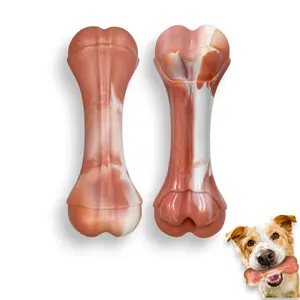 Durable Nylon Dog Chew Toy Bone - Chew-Proof, Indestructible, Rawhide-Free, Non-Toxic, Washable, Tear-Proof for Small & Medium Dogs, Aids Teeth Cleaning & Easy Maintenance, Chew-Proof Chew Toys, Indestructible Chew Toys