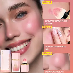 Color Bloom Velvet Liquid Blush for Radiant Complexion, Long-Lasting Cream Blush Makeup Cosmetic, Suitable for All Skin Tones