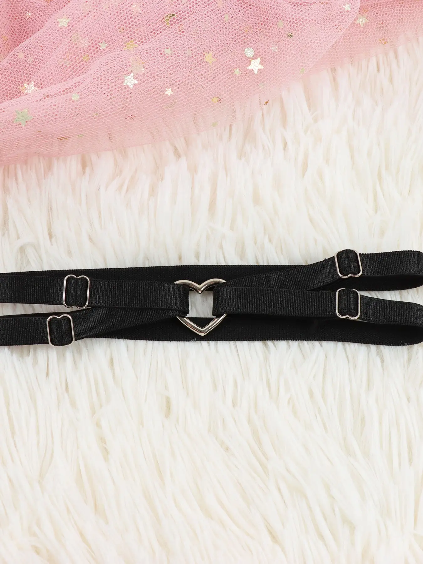 Women's Elastic Thigh Heart Garter Belts Adjustable Cross Leg Straps Punk  Y2K Decorations Valentine's Day Festival Gift