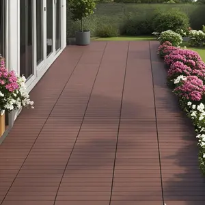 2FT Patio Deck Tiles, Module Interlocking Decking Tiles Floor Tile,Easy and Quick Installation Court Tiles for Porch Poolside Outdoor and Indoor 24pcs Home