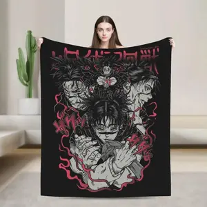 Jujutsu Kaisen Choso Blanket Ultra Soft Flannel Breathable Cozy Warm Bedroom Couch Sofa Bedspread Throw Decor Birthday Gift Christmas Gift for Anime Fans Teens Men Women Kids Blood Manipulator Style