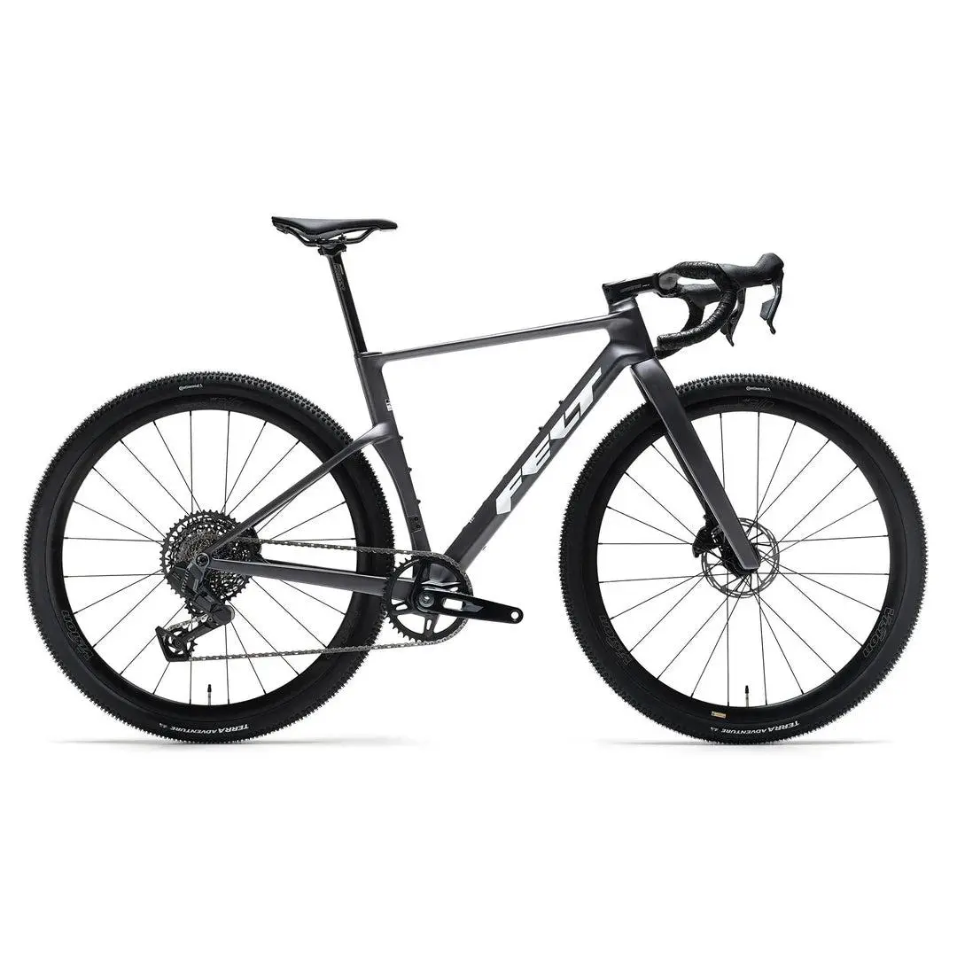 12-Speed Felt Breed Glossy Grey Gravel Bike - Off-Road Cycling Bike with Blended Efficiency and Enhanced Control
