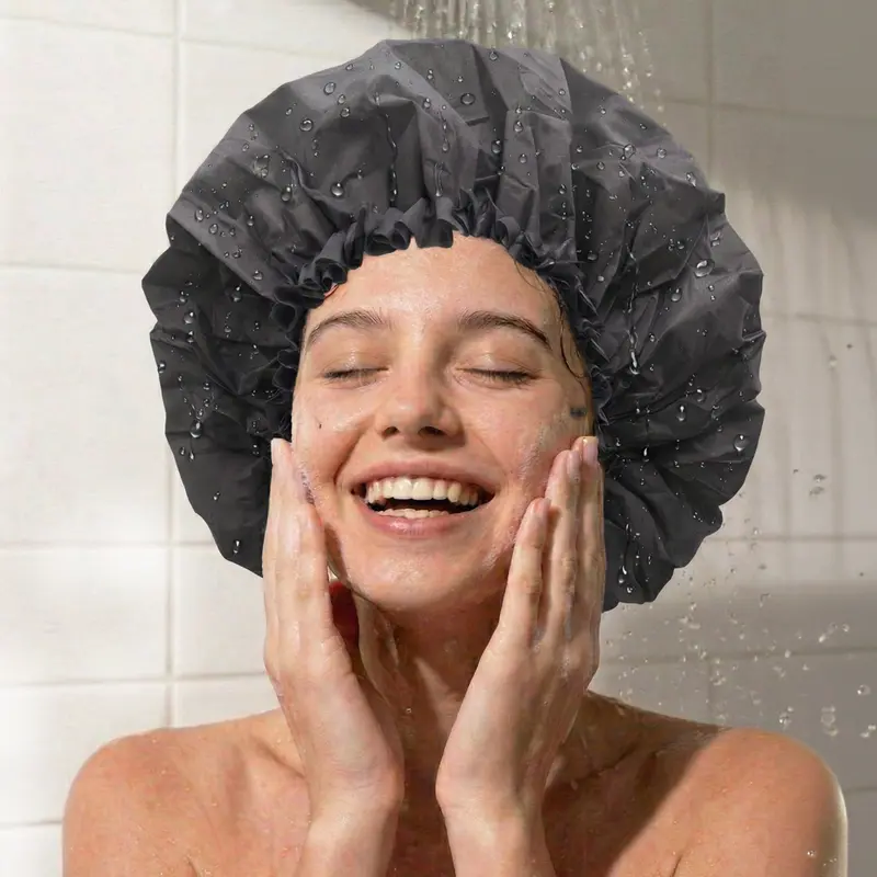 DONNA Super Jumbo Waterproof Reusable Shower Hair Cap for Long Hair & Braids