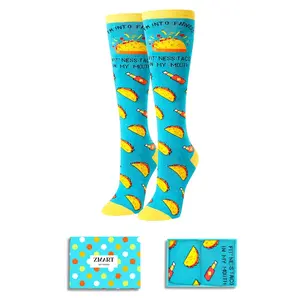 Zmart Women's Taco Mexican Theme Socks, Taco Lover Presents, Unique Gift Ideas For Women, Ladies Socks, Taco Tuesday, Fast Food Socks  SwimWeek  summervibes