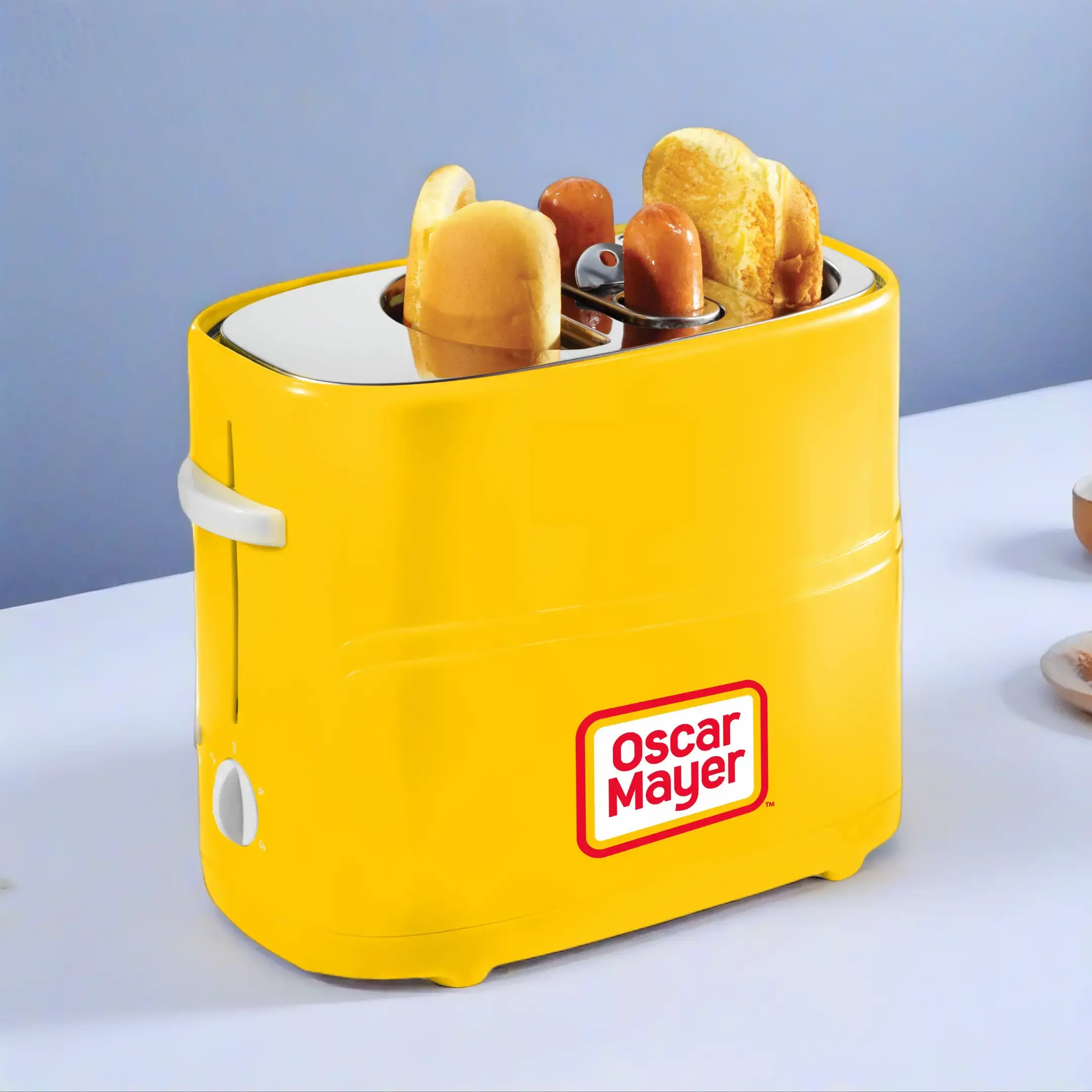 Oscar Mayer 2 Slot Hot Dog and Bun Toaster with Mini Tongs Oscar Mayer 2 Slot Hot Dog and Bun Toaster with Mini Tongs