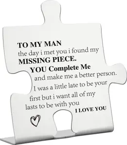 To My Man Gift, Valentines Anniversary Birthday Gifts for Him Fiance Husband, Boyfriend, Groom Engagement Wedding Holiday Father's Day Gift for Home Office Bar Cubicle Desk Table Shelf Sign Decor