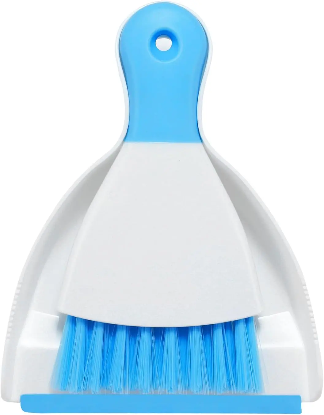 Mini Dustpan and Brush Set, Small Broom and Dustpan Set Dust Pan and Mini Hand Broom Dustpan and Broom Combo Compact for Home Table Keyboards Sofa Kitchen, Dark & Blue