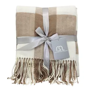 Buffalo Plaid Throw Blanket - Classic 50x60 Inches - Comfortable and Ultra-Soft - Lightweight, Cashmere Like - Ideal for Living Room, Couch, Travelling Good for All Seasons, Holidays Gifts throw blanket christmas gift gift idea mom gift