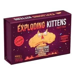 EXPLODING KITTENS Party Card Game, Cute Cat Explosion Game, Quick 15-Minute Family Fun, Suitable for 2-10 Players, Perfect for Parties，English Game