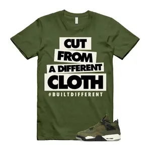 4 Olive Craft Medium Black T Shirt Match CLOTH, AJ 4 Craft Olive Shirt, 100% Cotton, Classic Fit, Menswear Tops