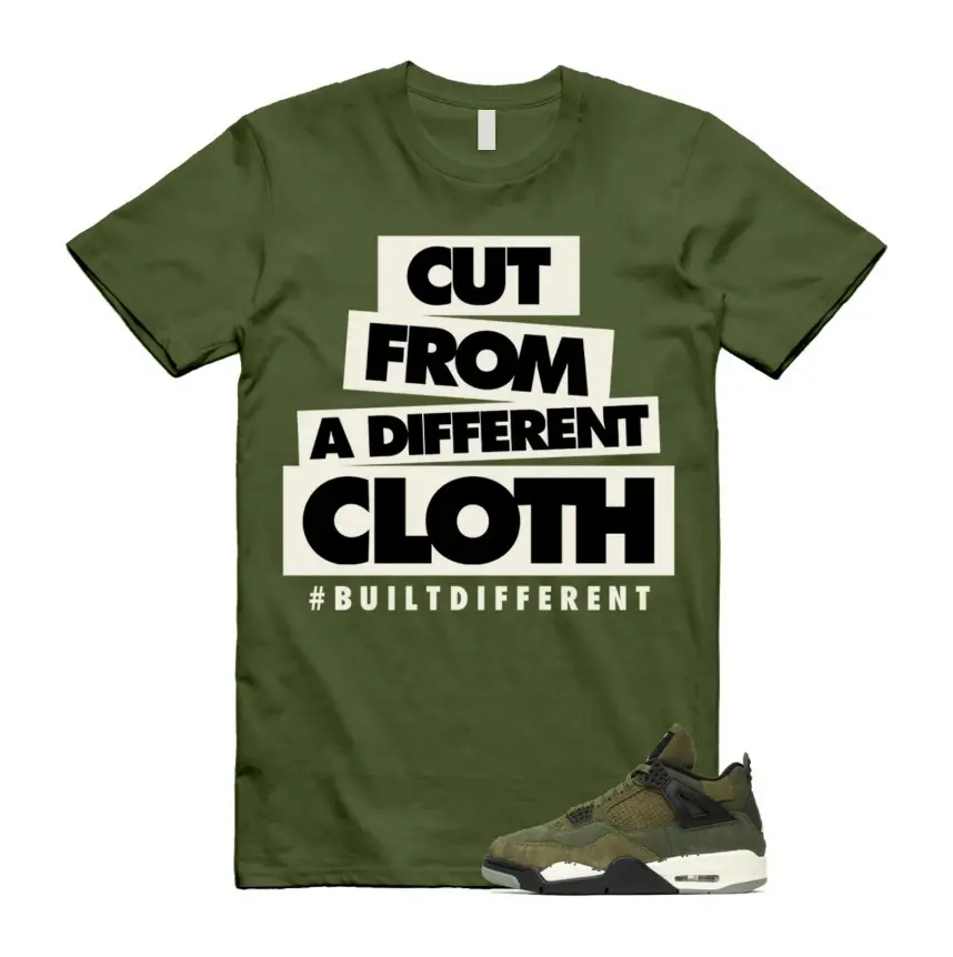 4 Olive Craft Medium Black T Shirt Match CLOTH, AJ 4 Craft Olive Shirt, 100% Cotton, Classic Fit, Menswear Tops