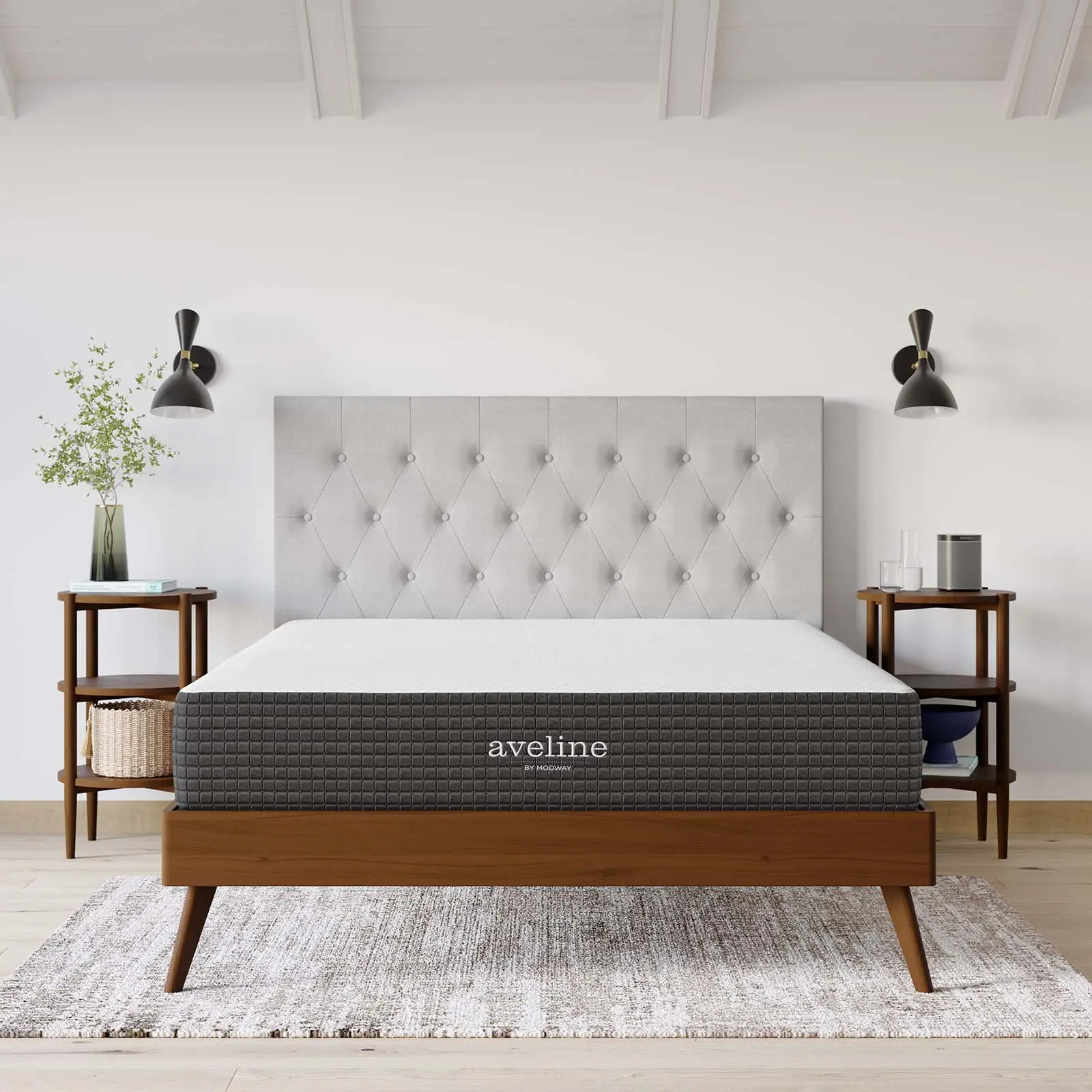 Modway Aveline 10" Queen Bed Mattress, Breathable Mattress, Hot Sleepers Solution, Breathable Mattresses