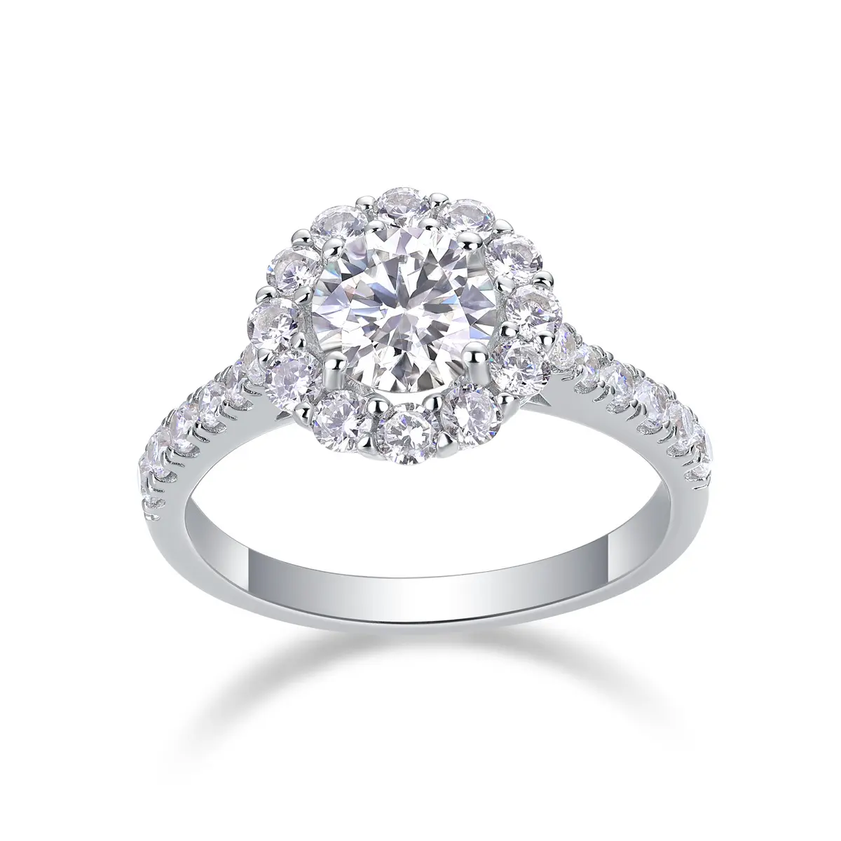 S925 sterling silver “True Love” ring set with D-color moissanite, light luxury design, new women’s styles, colorfast—won’t fade.