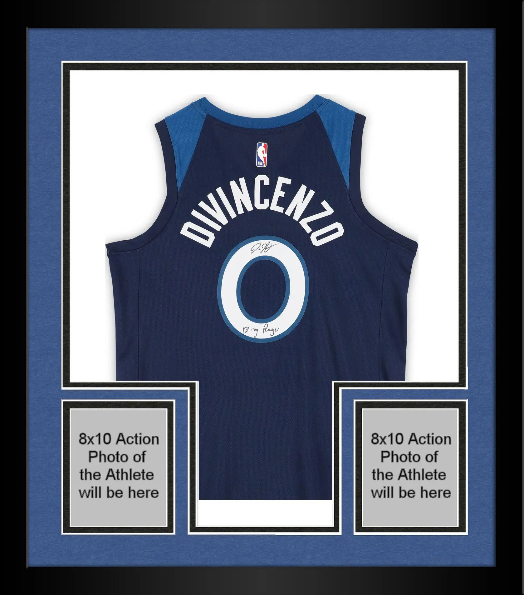 Framed Donte DiVincenzo Minnesota Timberwolves Autographed Nike Navy Icon Swingman Jersey with "Big Ragu" Inscription - Fanatics Authentic Certified - NBA Memorabilia