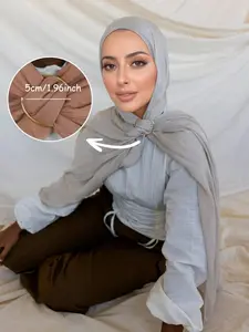 Customizable Plus Size Metallic Scarf Loop Closure, Durable Modesty Hijab Buckle Accessory for Stylish Wear & Secure Fit