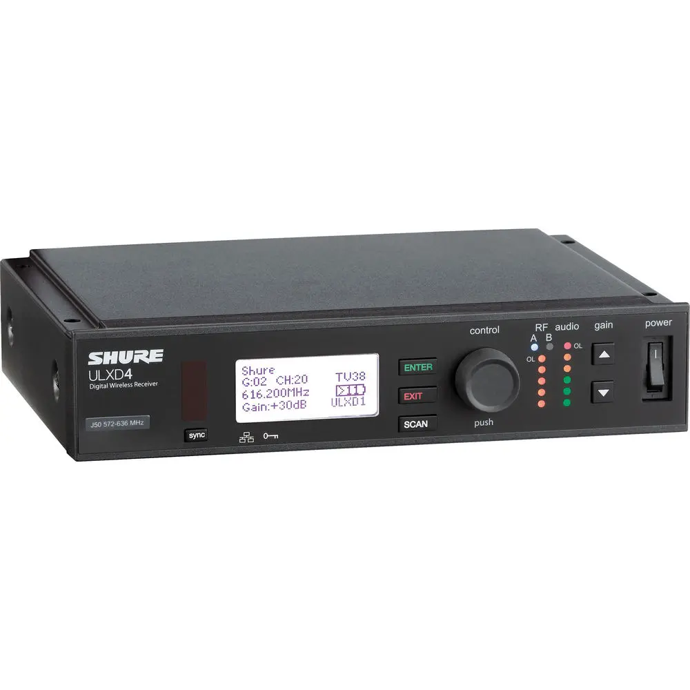 Shure ULXD4 Single-Channel Digital Wireless Receiver (G50: 470 to 534 MHz)