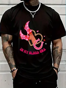 100% Cotton Groovy In My Olivia Era For Women Men Kids T-Shirt Women's Men's Graphic Tee Crew Neck summer vacation Tops