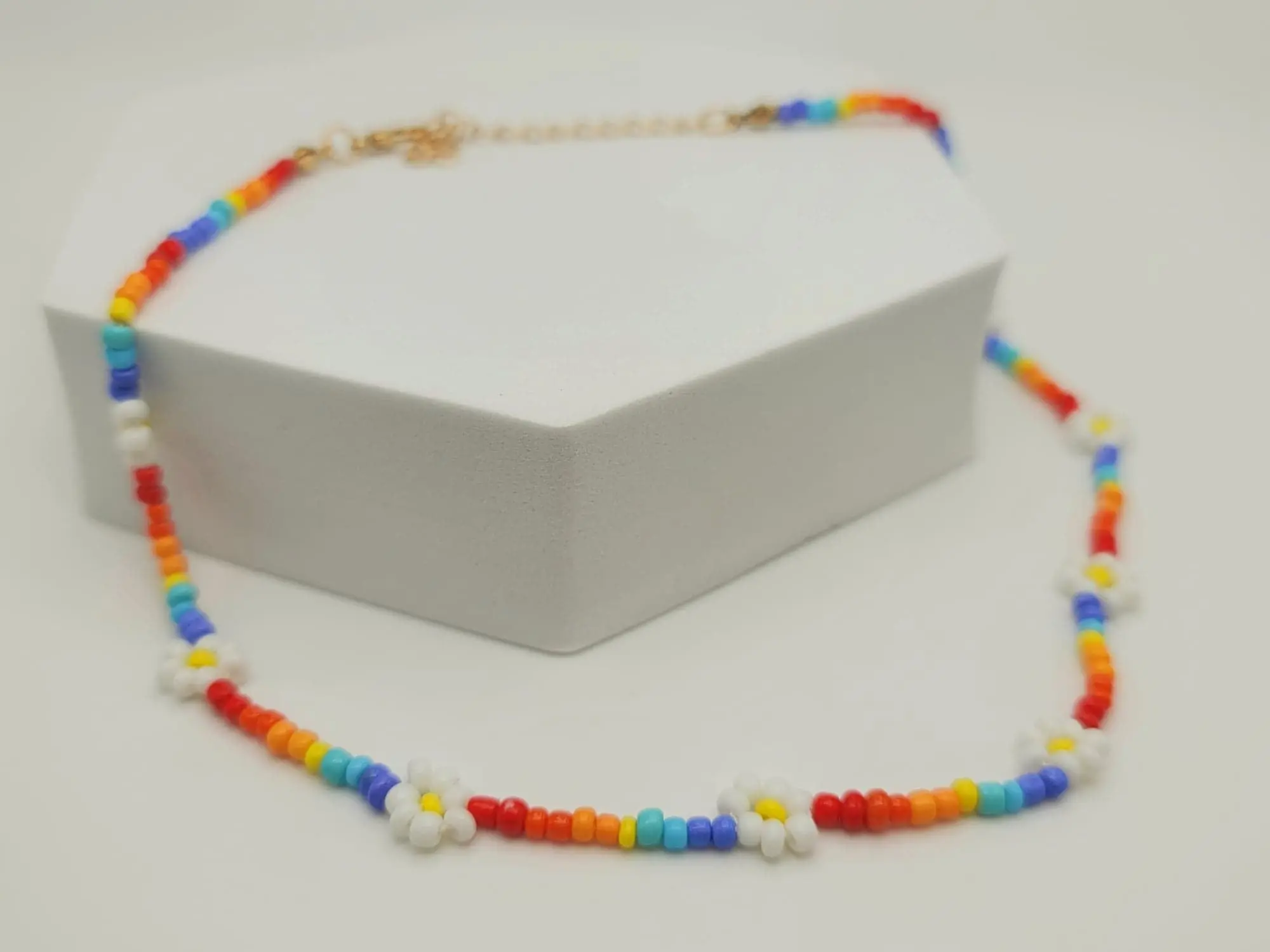 Daisy Flower Necklace, Choker Necklace, Gift for Her, Daisy Choker