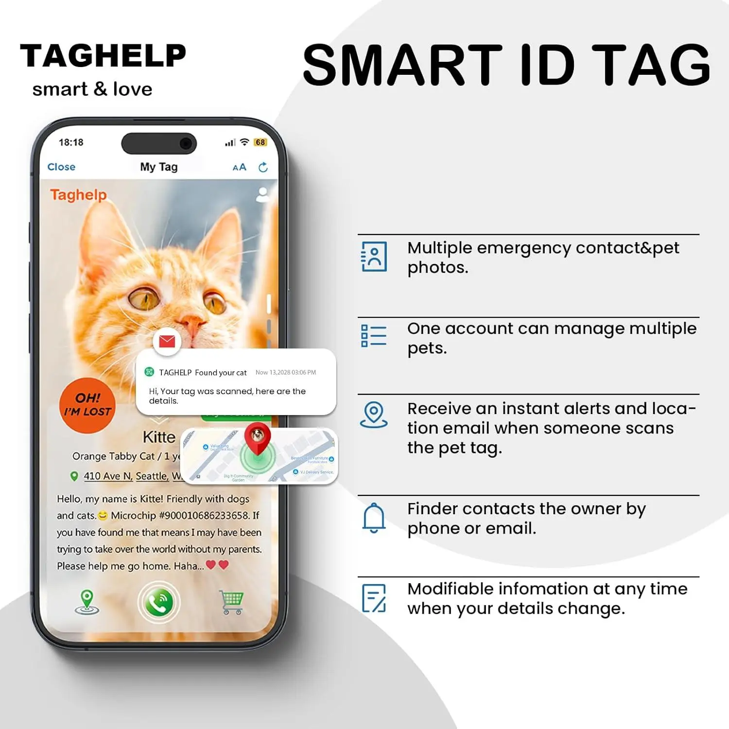 Breakaway Safety Cat Collar with QR Code ID Tag, 2 Pack Reflective Lightweight Kitten Collars – Silent Durable Collar with Online Pet Info Profile, Blue Breakaway Safety Cat Collar with QR Code ID Tag, 2 Pack Reflective Lightweight Kitten Collars – Silent Durable Collar with Online Pet Info Profile, Blue