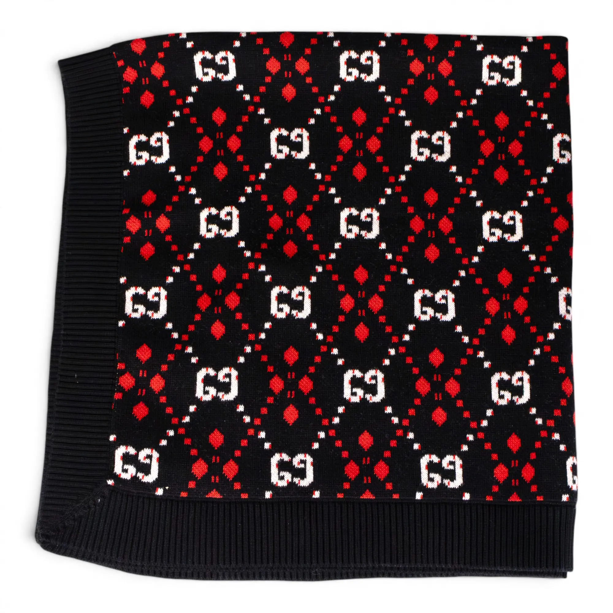 Pre-owned Gucci Scarf Black Wool CN26070399