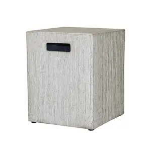 Afterglow 16" Light Wood-Textured Propane Tank Table: Hides 20lb Cylinder + Indoor/Outdoor Use