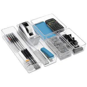 Sorbus Clear Drawer Organizer 5-Piece Set