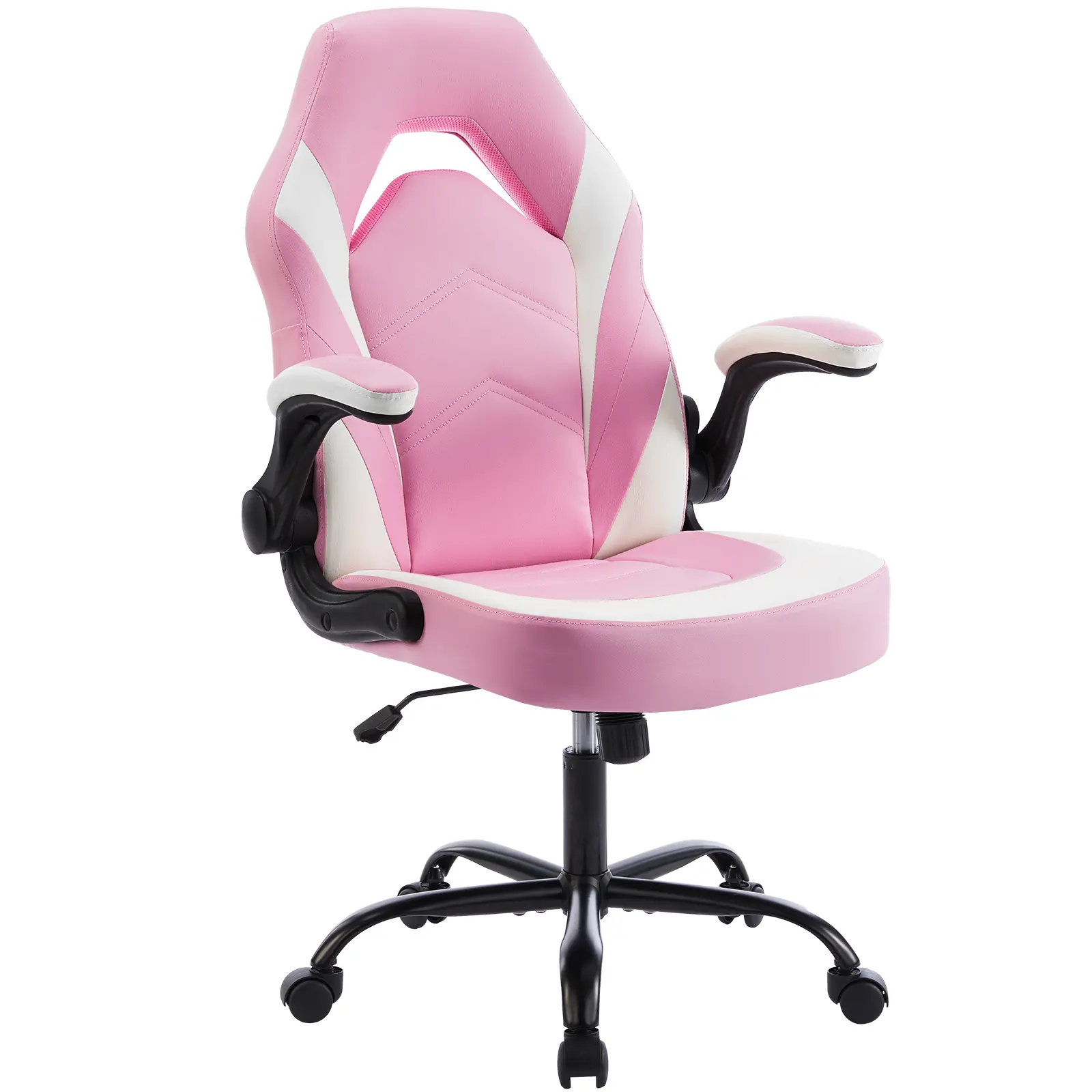 Gaming Chair with Flip-Up Armrests,High Back PU Leather Office Chair, Adjustable Swivel Computer Chair for Gaming, Work & Home Office Gaming Chair with Flip-Up Armrests,High Back PU Leather Office Chair, Adjustable Swivel Computer Chair for Gaming, Work & Home Office